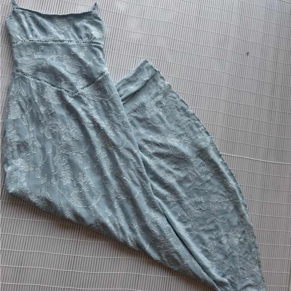 NWOT Princess Polly Light Blue Lace Maxi Dress - Picture 4 of 8